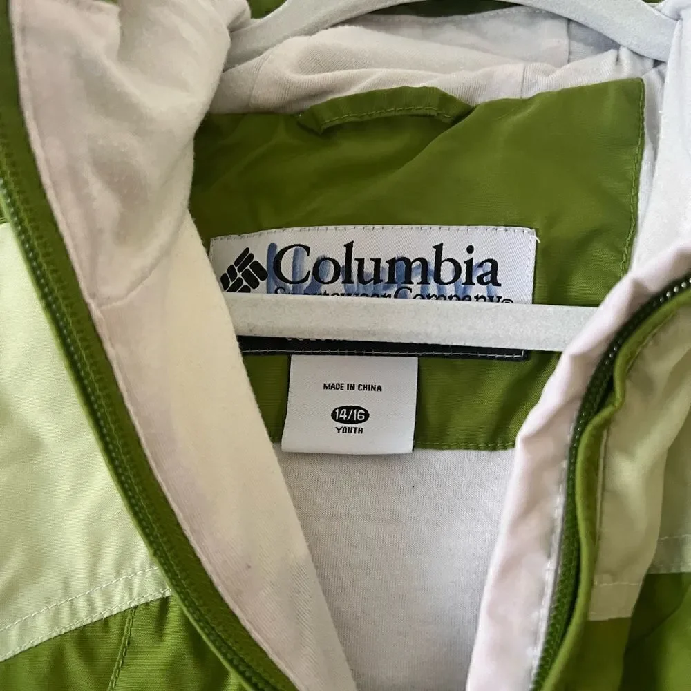 Columbia Puring Adventure I Windproof Rainproof WR Jacket Youth 14/16